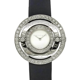 BVLGARI Astrale Cerchi AEW36G Women's Watch with Diamond Bezel, White, 18K White Gold Quartz