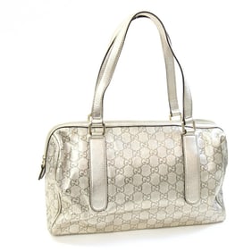 Gucci handbag Guccissima 257288 champagne gold leather shoulder bag GG for women