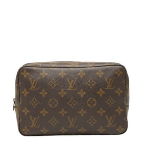 Louis Vuitton Monogram Truss Toilette 23 Second Bag/Clutch Bag M47524 Brown Leather Women's LOUIS