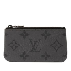 Louis Vuitton Monogram Eclipse Reverse Pochette Clef Wallet/Coin Case/Key Case M80905 Black/Grey