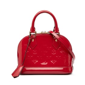 Louis Vuitton Monogram Vernis Alma BB Handbag/Shoulder Bag, 2-Way, M90174, Cerise Red Patent