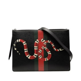 Gucci Sherry Line Clutch/Shoulder Bag 429016 Black/Multicolor Leather Men's GUCCI