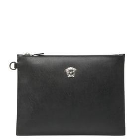 Versace Medusa Clutch Bag in Black Leather for Women