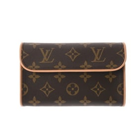 LOUIS VUITTON Monogram Florentine Pochette, Brown, M51855, Women's Canvas Waist Bag, A-Rank,