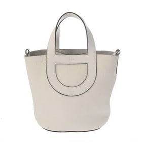 HERMES In the Loop 18 New White B Stamp (circa 2023) Women's Taurillon Clemence Swift Handbag A Rank