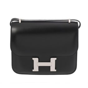 HERMES Constance 3 Mini 18 Black Y Stamp (circa 2020) Women's Box Calf Scarf Shoulder Bag Like New