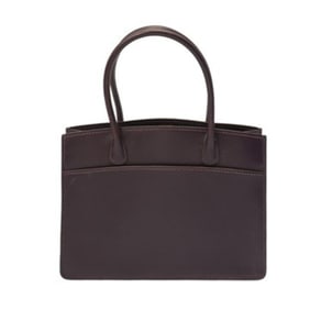 HERMES White Bass TPM Raisin (F Stamp) (circa 2002) Women's Box Calf Scarf Handbag, AB Rank,