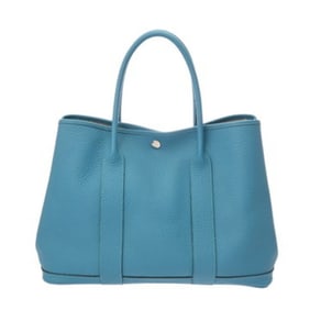 HERMES Garden Party PM Blue Zanzibar (R Stamp, circa 2014) Women's Negonda Handbag, AB Rank,