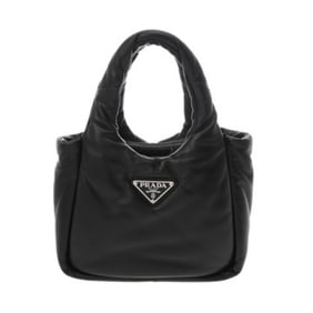 PRADA Padded Mini Tote 2-Way Black 1BA359 Women's Nappa Leather Handbag, A-Rank, Pre-Owned, Ginzo