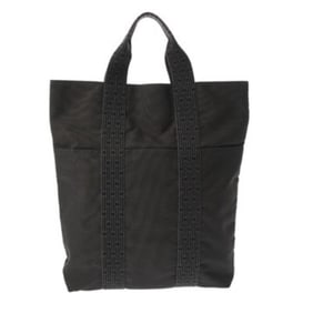 HERMES Airline Cabas Gray Women's Canvas Tote Bag, AB Rank, Pre-owned, Ginzo