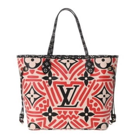 LOUIS VUITTON Monogram Crafty Neverfull MM Creme/Rouge M56583 Women's Canvas Tote Bag, AB Rank,