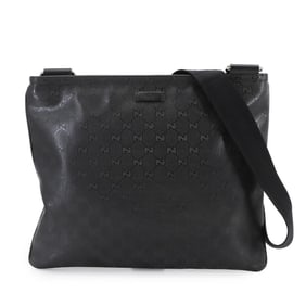 Gucci GG Imprime Shoulder Bag in Black PVC with Silver Hardware (Product Code: 201446)