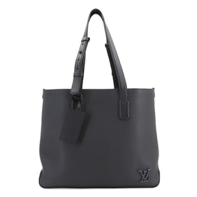Louis Vuitton Aerogram Fast Line Tote Bag, Black Leather, M22481, RFID
