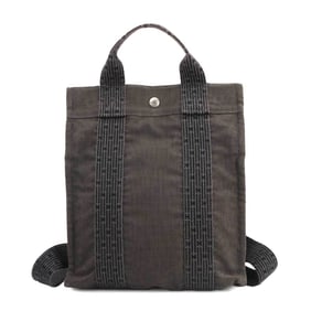 Hermes Hermès Her Line Sac Ad PM Backpack, Gray Canvas