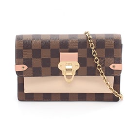 Louis Vuitton Portefeuille Vavin Damier Ebene Creme Shoulder Bag, Coated Canvas and Leather,