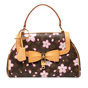 Louis Vuitton Monogram Cherry Blossom Sac Retro PM Handbag M92012 Brown Multicolor Leather Women's