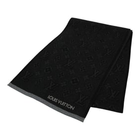 Louis Vuitton Monogram Eclipse Echarpe My Scarf M73468 Black/Gray Wool Women's LOUIS VUITTON
