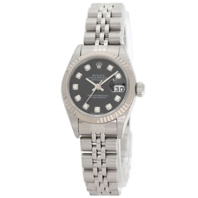 Rolex 79174G Datejust 10P Diamond Watch in Stainless Steel SS 18K White Gold for Women