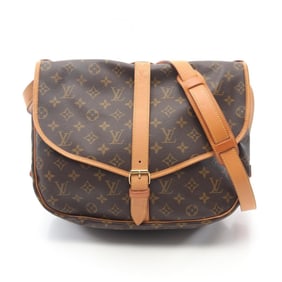 Louis Vuitton Saumur 35 Shoulder Bag, Coated Canvas and Leather, Monogram, Women's, Brown, M42254