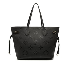 Louis Vuitton Monogram Empreinte Neverfull MM Tote Bag/Shoulder Bag M45685 Noir Black Leather
