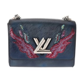 LOUIS VUITTON Epi Twist MM Navy M54567 Women's Leather Sequin Shoulder Bag, AB Rank, Pre-owned,