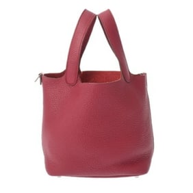 HERMES Picotin Lock PM Ruby T Stamp (circa 2015) Women's Taurillon Clemence Leather Handbag,