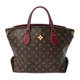 LOUIS VUITTON Monogram Flower Zip de Tote MM 2-Way Bordeaux M44348 Women's Canvas Handbag,