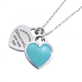 Tiffany Return to Heart Necklace, Silver 925, Blue, Women's