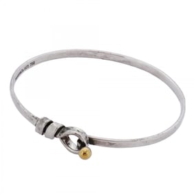 Tiffany Bangle Hook & Eye 18KYG Yellow Gold and Silver 925 for Women