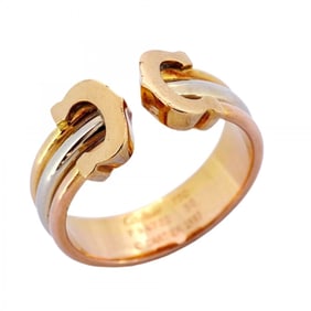 Cartier 2C Ring in 18K Yellow Gold, White and Pink #50 for Women