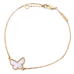 Van Cleef & Arpels Sweet Alhambra Papillon Bracelet in 18KY Yellow Gold with Mother-of-Pearl for