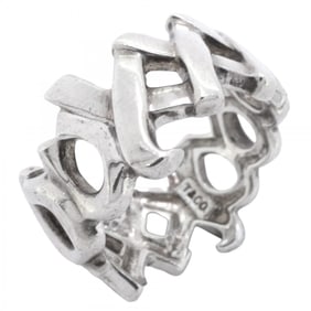 Tiffany Love & Kiss Ring, Silver 925, Size 9, Women's