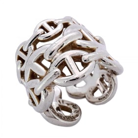 Hermes Hermès Enchaine Chaine d'Ancre Ring GM Silver 925 #50 Women's