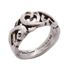 Tiffany & Co. Triple Loving Heart Ring, Silver 925, Size 10.5, Women's