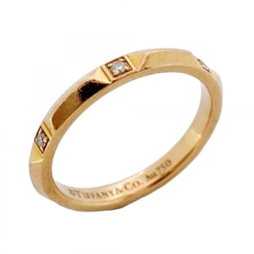 Tiffany True Band Ring, 18K Pink Gold with Diamonds, Size 15, for Men and Women
