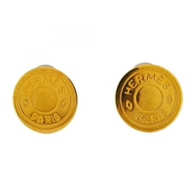 Hermes Serie Earrings, GP Plated Gold, Women's