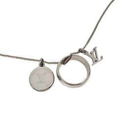 Louis Vuitton Monogram Ring Necklace M62485 Silver DI0138 Approx. 16.5g Unisex