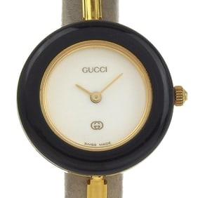 Gucci Change Bezel Watch, Cal. 978.002, 11/12, Gold-Plated Quartz Movement, Analog Display, White