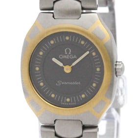 OMEGA Seamaster Polaris 18K Gold Steel Ladies Watch 795.1022 Polished