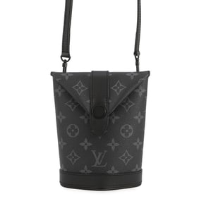 Louis Vuitton Monogram Eclipse Shoulder Bag with Envelope Pouch M11613, Black
