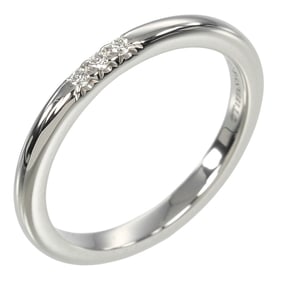 Tiffany & Co. Forever Classic Band Ring, size 6.5, Pt950 platinum with three diamonds, approximately