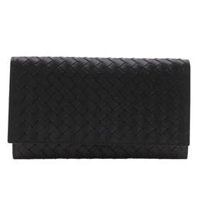 Bottega Veneta Intrecciato long wallet, bifold, calfskin, made in Italy, open, for men