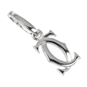 Cartier 2C Charm Pendant Top, 18K White Gold, Approx. 2.6g