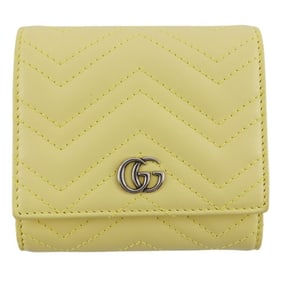 Gucci GG Marmont Wallet, Bi-fold Wallet 598629, Leather, Made in Italy, Snap Button, Women's