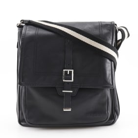 Bally Trainspotting Shoulder Bag, Black Calfskin, A4 Size, Magnetic closure, Men's