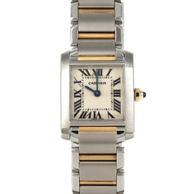 Cartier Tank Française SM Two-tone Watch W51007Q4 SSxYG Quartz Movement