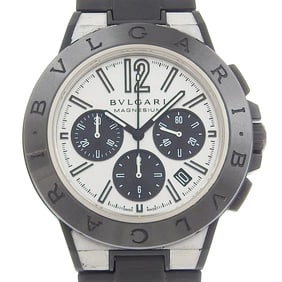 Bvlgari Diagono Magnesium Chronograph Watch DG42SMCCH, Rubber and Automatic with Silver Dial, Men's