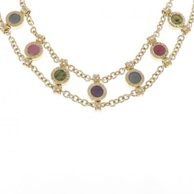 Bvlgari colored stone necklace
