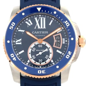 Cartier Calibre de Diver PG Two-tone Watch W2CA0008 SSxPG Automatic