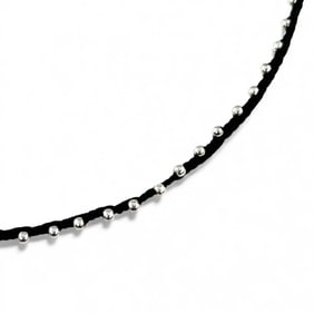 Gucci Horsebit Necklace, 925 Sterling Silver, Black, Approx. 8g, Unisex